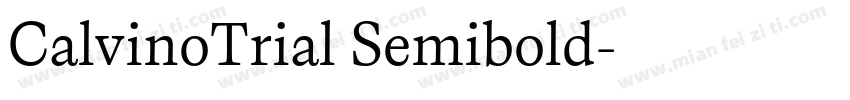 CalvinoTrial Semibold字体转换